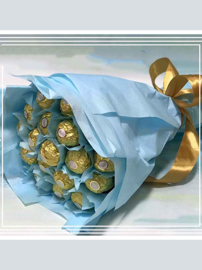 Ferrero Rocher Bunch | Customized Bouquet | Flower Bouquet | Flowers | Event decoration Services | flowers decoration near me | flower studio pakistan | bukey near me