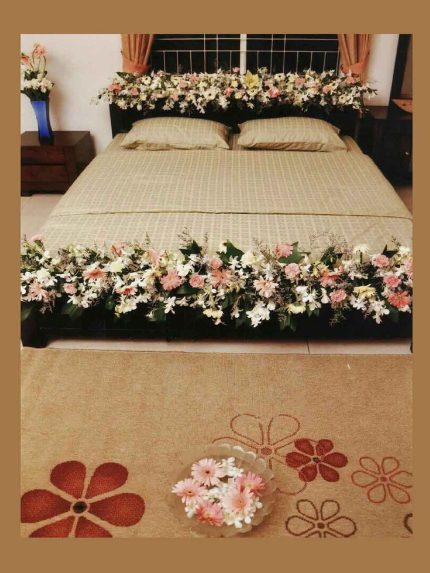 Room Decor bed arrangement | Customized Bouquet | Flower Bouquet | Flowers | Event decoration Services | flowers decoration near me | flower studio pakistan | bukey near me