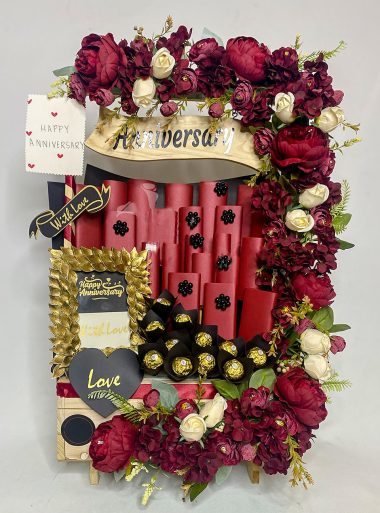 Anniversary Hamper | Flowers | Event decoration Services | flowers decoration near me | flower studio pakistan | bukey near me