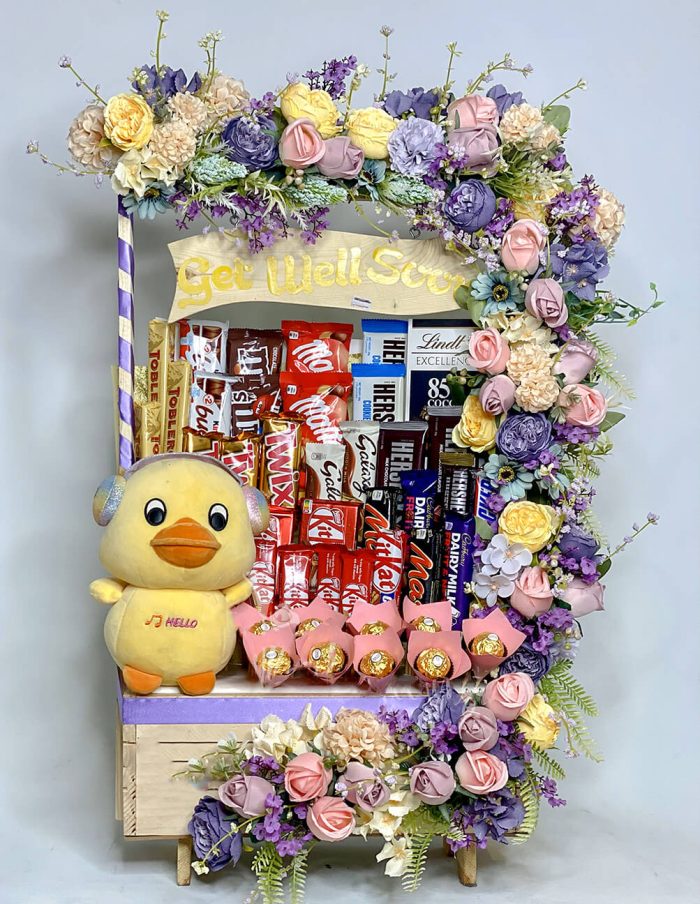 Get Well Soon Hamper | Flowers | Event decoration Services | flowers decoration near me | flower studio pakistan | bukey near me