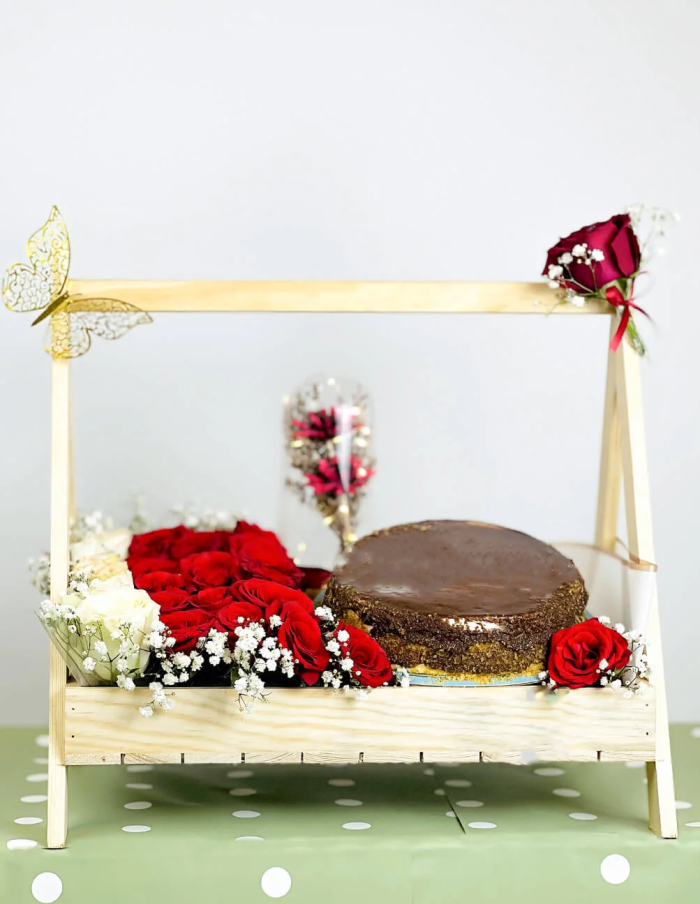 Milk Cake with Roses | Flowers | Event decoration Services | flowers decoration near me | flower studio pakistan | bukey near