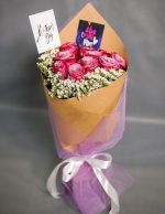 Romantic Pink and Purple Rose Bouquet | Flowers | Event decoration Services | flowers decoration near me | flower studio pakistan | bukey near me