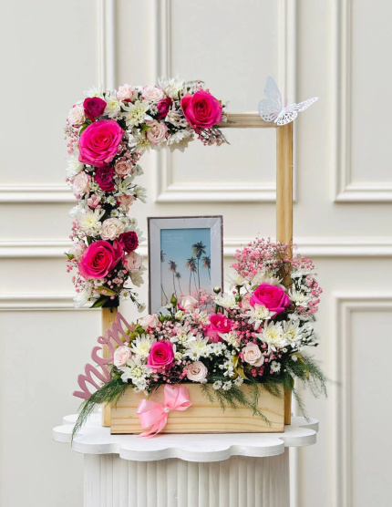 Butterfly Bliss Floral Frame