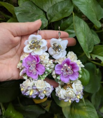 Purple and White Floral Jewellery
