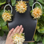 Bridal floral jewellery set designed for mehndi ceremony