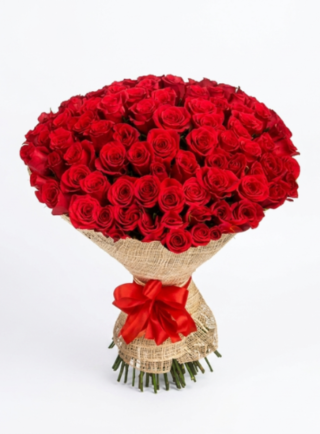 red flower bouquet