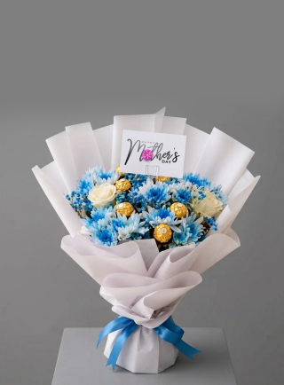 Mothers Day Blue Flowers Bouquet
