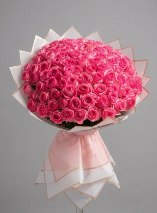 Pink 100 Rose Bouquet