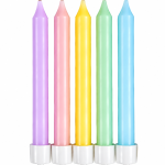 Cake Decoration Pastel Colors Candles