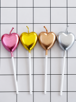 Cake topper Candles in heart shape