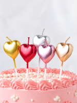 Cake topper Candles in heart shape