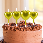 Cake topper Candles in heart shape