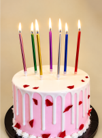 Chrome Finished Slim Long Candles - Image 2