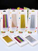 Chrome Finished Slim Long Candles - Image 3