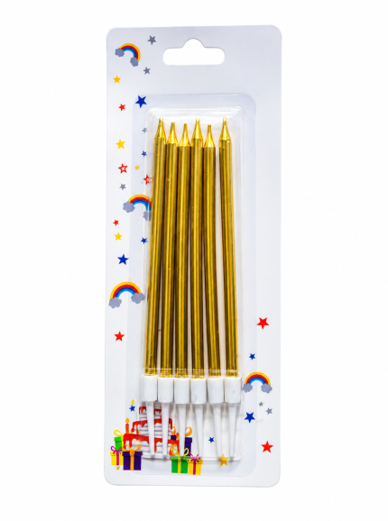 Chrome Finished Slim Long Candles