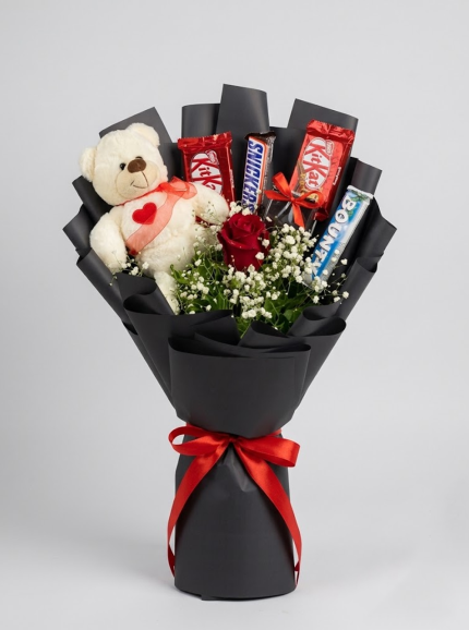 Flowers and Chocolate Bouquet