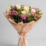Ivory & Plum Romance Rose Bouquet