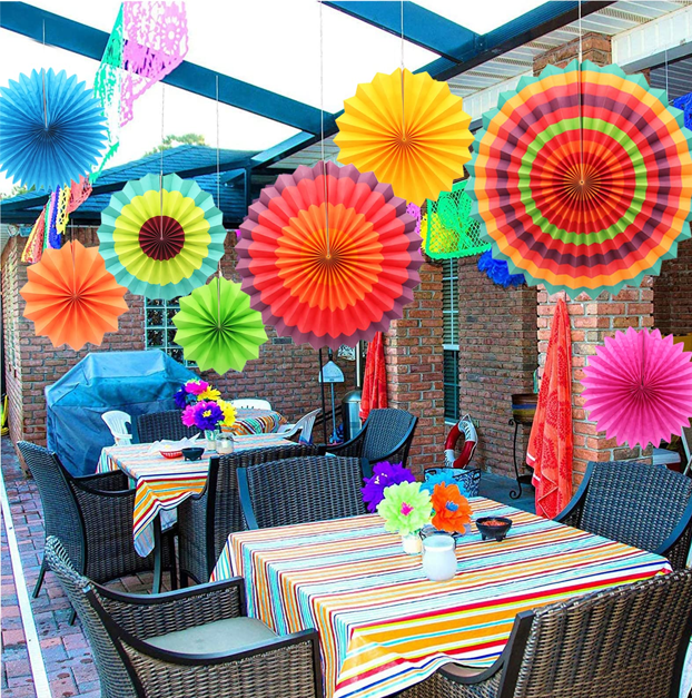 Paper fan decorations