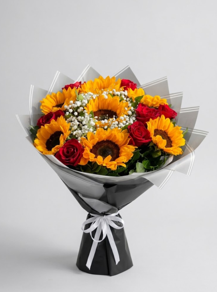Red and Yellow Flower Bouquet