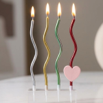 Spiral candles for cake 6pcs pack